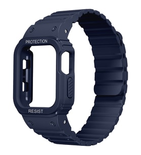 Apple Watch 7/8/9 41mm Kordon Armour Defens Kasa Koruyuculu Silikon Band 142