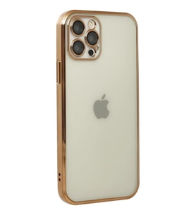 Newface iPhone 12 Pro Kılıf Razer Lensli Silikon - Gold