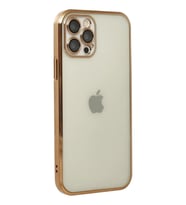 Newface iPhone 12 Pro Kılıf Razer Lensli Silikon - Gold
