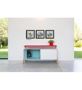 Çerçeveli Doku Efektli Tablo Seti 100x30 cm