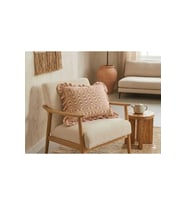 DALGA DESENLİ & KENARI FIRFIRLI DEKORATİF MİNDER KILIFI 50X50
