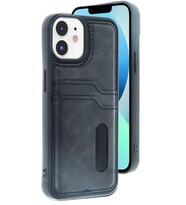 iPhone 11 Kılıf Sara Kartvizitli Deri Kılıf - Siyah