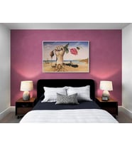 Tablolife Sürreal Yağlı Boya Dokulu Tablo 75X100,Çerçeve;Gümüş