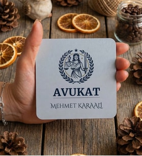 Kişiye Özel Karikatürlü Erkek Avukat Bardak Altlığı Avukatlar Günü Hediyesi