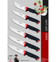 Soft Grip Mutfak Bıçak Seti Et Ekmek Sebze Bıçağı 6 Lı Set Günlük Kullanım ( Mtf-060 )