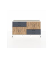 Arges Konsol 3 Raflı 4 Çekmeceli 4 Kapaklı 176x30x99 Aytaşı-Çam/Antrasit