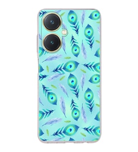 PrintiFy Vivo Y27 ile Uyumlu Nazar Boncuğu 3 Baskılı Kamera Korumalı Şeffaf Silikon Kılıf