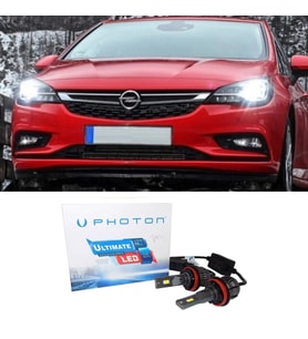 Opel Astra K Led Xenon Kısa Far Ampulü H7 Ultimate 9500 Lumens Yeni Seri Beyaz 2015+