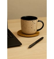 Valerine Life Ev Ofis Çay Fincan Bardak Altlığı 10x10cm Kaymaz 6'lı Velür Doku Kum Beji Coaster Seti