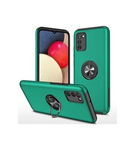 Galaxy A02S Kılıf Elit Yüzüklü Kapak - Yeşil
