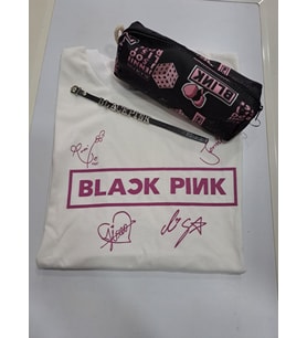 BLACKPİNK UNİSEX T-SHİRT KALEMLİK BİLEKLİK KOMBİN