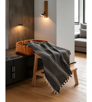 Doğal Pamuk , Yumuşak Çift Kişilik Pike , Çok Amaçlı Örtü , Koltuk Örtüsü 280 x 300 Cm - Lacivert