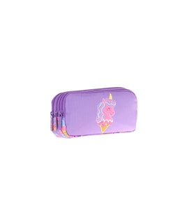 Kaukko Kids 3 Bölmeli Kalem Çantası Leat. Unicorn L8224