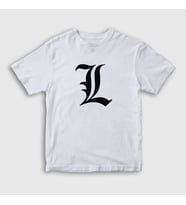 Presmono Unisex Çocuk Beyaz Logo L Anime Death Note T-Shirt 129701tt (Beyaz)
