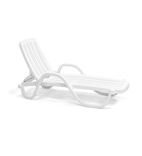 Omnipazar SY-2535 Beyaz Plastik Lüks Şezlong
