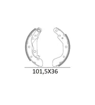CHEVROLET KALOS- HB- 04/05; ARKA FREN PABUCU (101,5X36) (DAIWA) 93740252 5125-6360