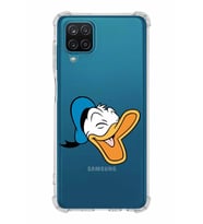 Samsung Galaxy A12  Köşe Korumalı Antişok Kapak Donald Duck Tasarımlı Şeffaf  Kılıf