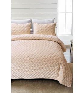 Çift Kişilik Supersoft 3 Parça Yumuşak Elyaf Dolgulu Çeyizlik Bej