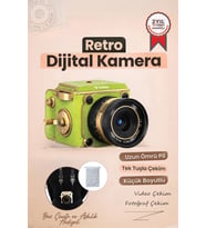 Torima Vintage Dijital Kamera Selfie Video Vlog Kamerası Fotoğraf Makinesi CMR48 Açık Yeşil