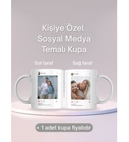 Kişiye Özel Sosyal Medya Temalı Kupa