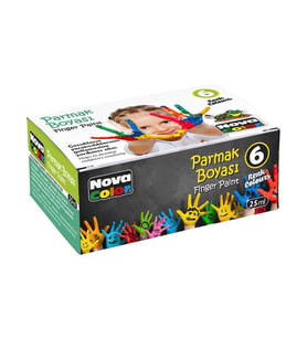 Nova Color Parmak Boyası 6 Renk x 25 ml. 