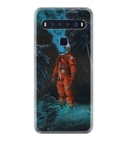 TCL 10L 10 Plus 10SE 20E 20SE 30SE L7 Kılıf Desemli Silikon Astronot Smoke 1769
