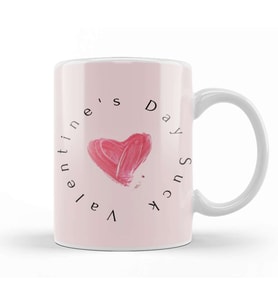 Valentine's Day Suck Kupa Bardak Porselen