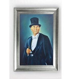 Gümüş Çerçeveli Atatürk Tablo cv1170