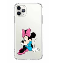 Apple iPhone 11 ProMax Uyumlu Köşe Korumalı Antişok  Kapak Minnie Mouse Tasarımlı Şeffaf  Kılıf
