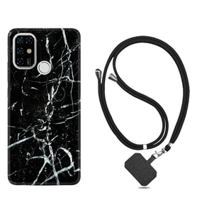 Casper E30 F20 X20 Kılıf Boyun Askılı Silikon Black Marble 3 1382