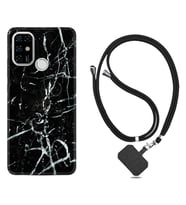 Casper E30 F20 X20 Kılıf Boyun Askılı Silikon Black Marble 3 1382