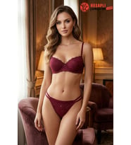 Le Jardin 5050 Kadın Push Up Brode Kaplı Silikonlu Sütyen Takım