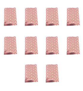 Omeyva Desenli Metalize Hediye Paketi Yapışkanlı Torba Poşet - 12x17 Cm. - 100 Adetlik 10 Paket