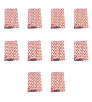 Omeyva Desenli Metalize Hediye Paketi Yapışkanlı Torba Poşet - 12x17 Cm. - 100 Adetlik 10 Paket
