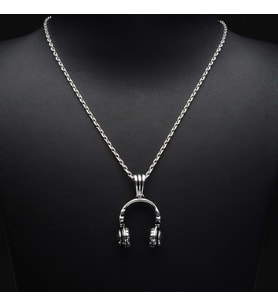 565 Headphone Gümüş Kolye