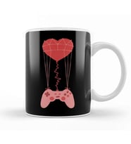 Video Gamer Heart Controller 01 Kupa Bardak Porselen