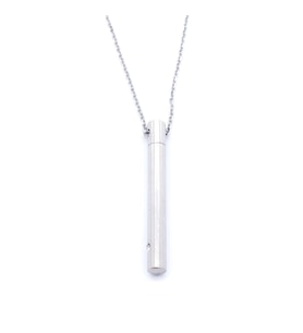 316L Çelik Oval Uzun Erkek Kolye  60 cm EKLY-107 (Gümüş Gri)