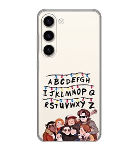 Samsung Galaxy S23 Uyumlu Stranger Things Desenli Şeffaf Telefon Kılıfı