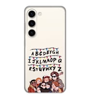 Samsung Galaxy S23 Uyumlu Stranger Things Desenli Şeffaf Telefon Kılıfı