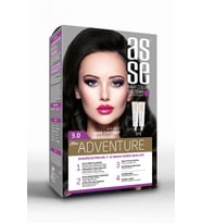 Asse Adventure Set Saç Boyası, Kalıcı ve Canlı Renkler 1+1 Kullanım Seti No3.0 Koyu Kestane