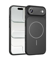 iPhone 17 Air Kılıf M-Safe Şarj Özellikli Kamera Korumalı Formen Kılıf (Siyah)