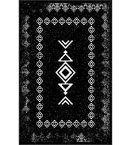 Eliana Home Baskılı, Yıkanabilir Kaymaz Taban Salon Halısı LNA0097-SD1045 100x150 cm (Siyah)