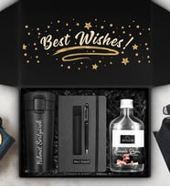 Sevdiklerinize Özel 400 ML Çelik Termos & Kişiye Özel Defter & Deri Kılıflı Touch Pen Kalem & Apollon Kolonya Hediye Seti