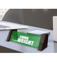 BK Gift Kişiye Özel İsimli Ahşap Ayaklı Yeşil Akrilik Masa İsimliği, Ofis Dekoru, Mesleki Hediye, Ofis Hediyeleri-6