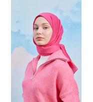 Fuşya Emproyal Tensel Karla Şal