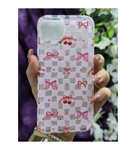 iPhone 14 PLUS / 15 PLUS Uyumlu Pastel Renkli Çiçekli Kelebek Desenli Silikon Şeffaf Telefon Kılıfı