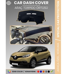RENAULT CAPTUR 1 (2013-2019) Torpido Örtüsü Ön Göğüs Koruma Torpido Koruma Araca Özel Tam Uyum