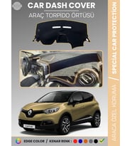 RENAULT CAPTUR 1 (2013-2019) Torpido Örtüsü Ön Göğüs Koruma Torpido Koruma Araca Özel Tam Uyum