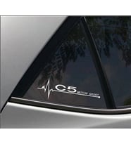 C5 Nabız Kalp atışı sticker 2 adet kelebek cam