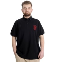 Mode XL Büyük Beden Erkek T-shirt Polo OCEAN JOURNEY 23319 Siyah